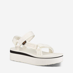 Women's Flatform Universal Mesh Print Bright White Sandal