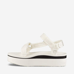 Women's Flatform Universal Mesh Print Bright White Sandal