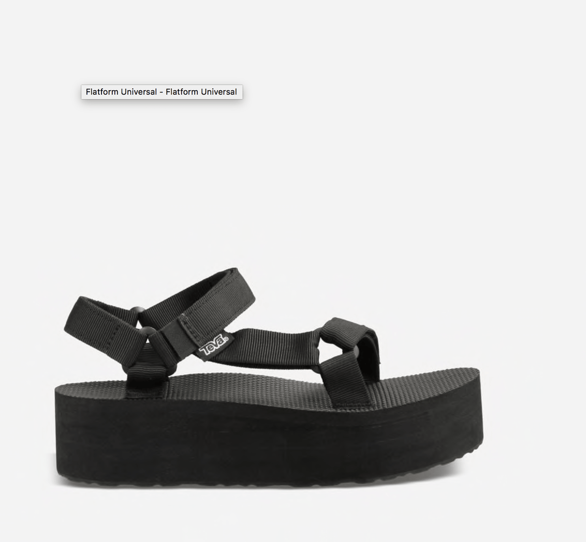 Women's Flatform Universal Black Sandal