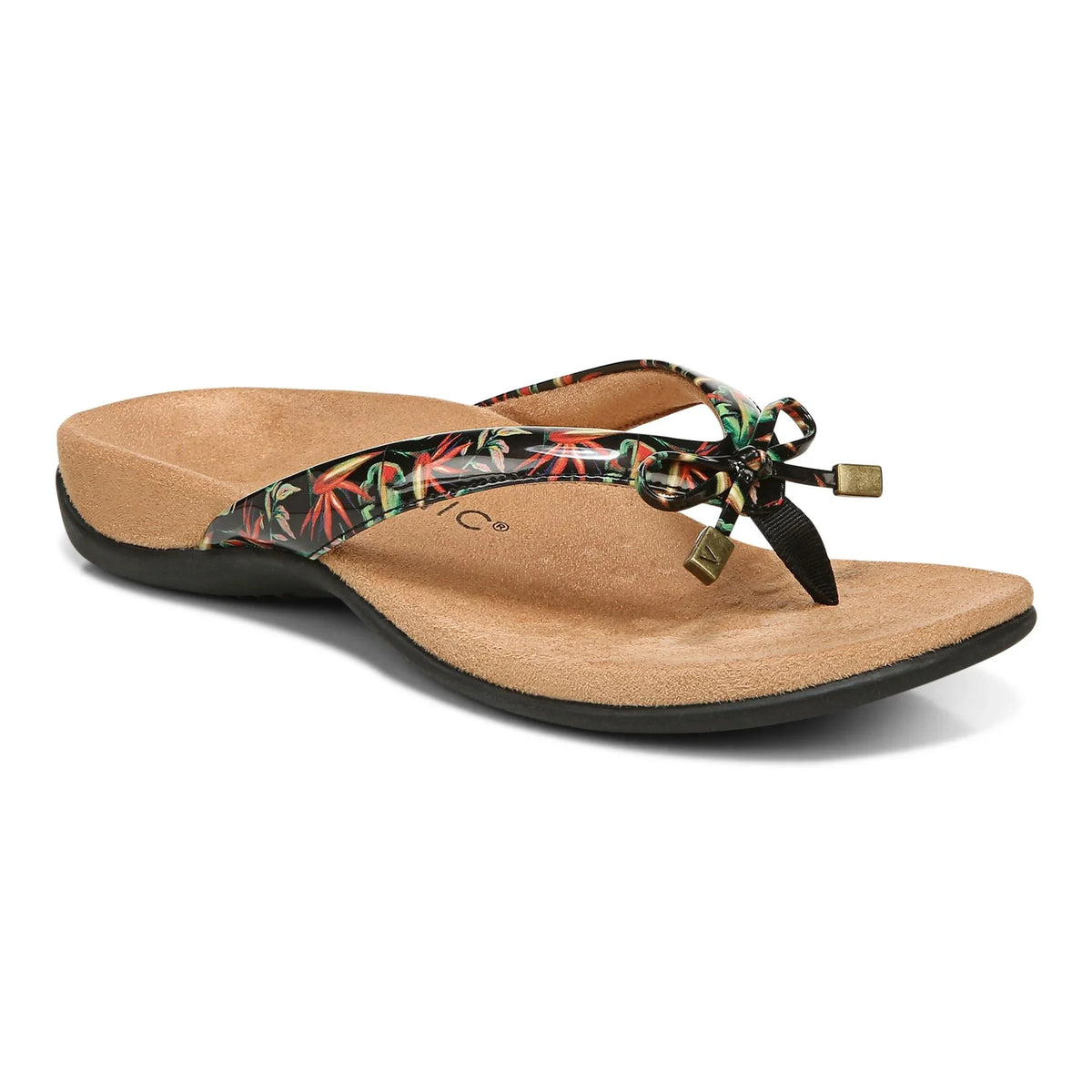 Women's Bella II Toe Post Sandal Black Tropical
