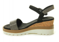 Women's Cedra Black Suede w/ Gunmetal Chain