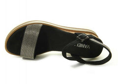 Women's Cedra Black Suede w/ Gunmetal Chain