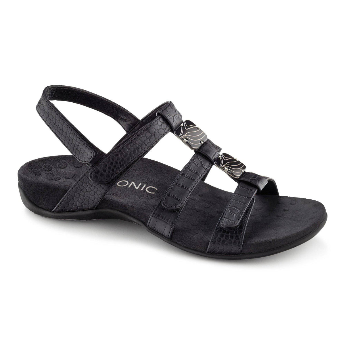 Women's Amber Black Crocodile